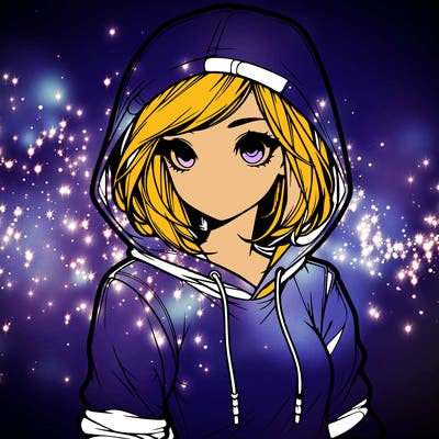 realistic girl with hoodie