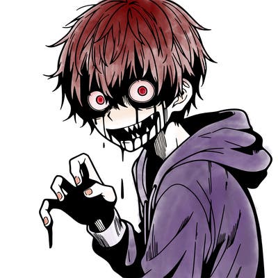 scary anime boy