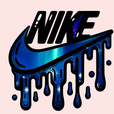 dripping nike logo