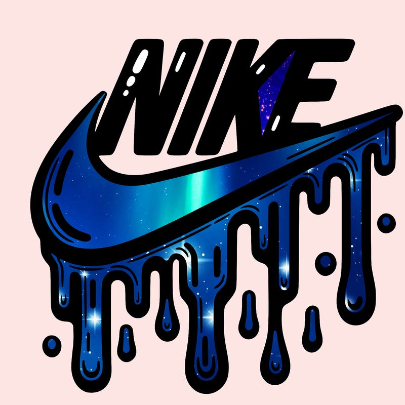 dripping nike logo