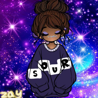 girl with baggy sweatshirt and messy bun