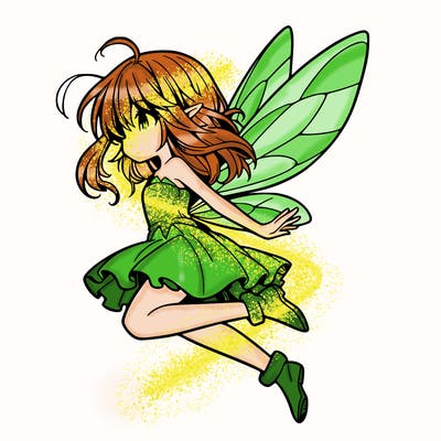manga fairy flying