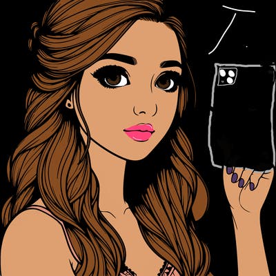 realistic girl with a moth in her hand