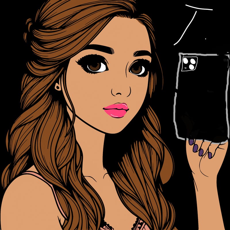 realistic girl with a moth in her hand