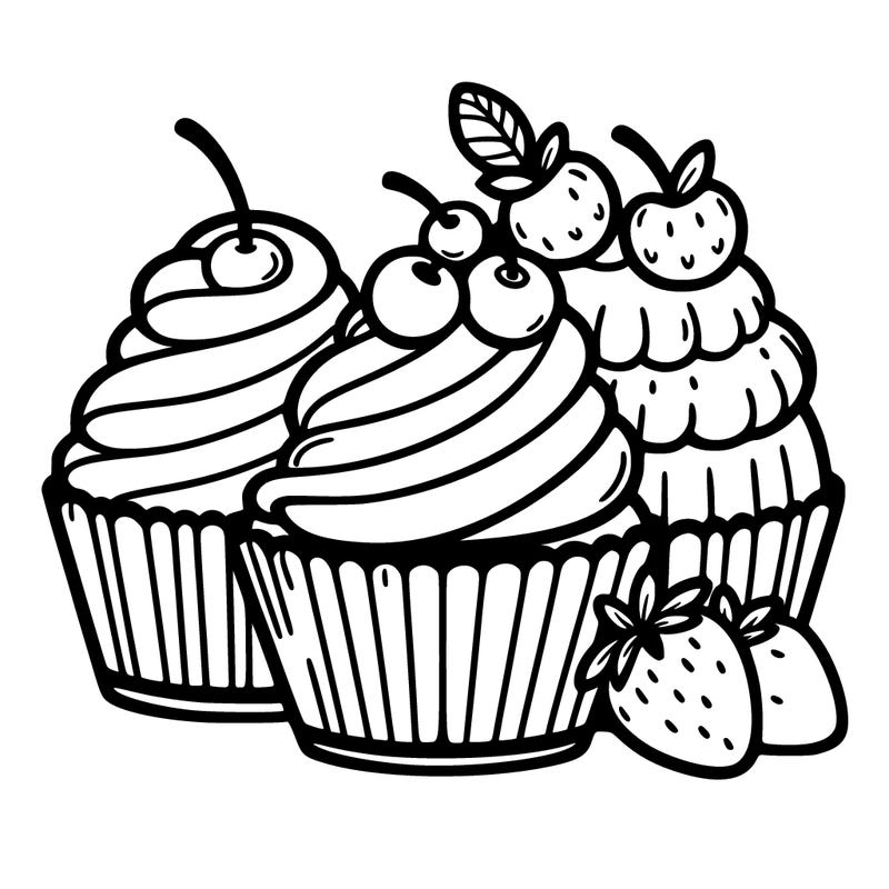 beautiful pieces of cupcake