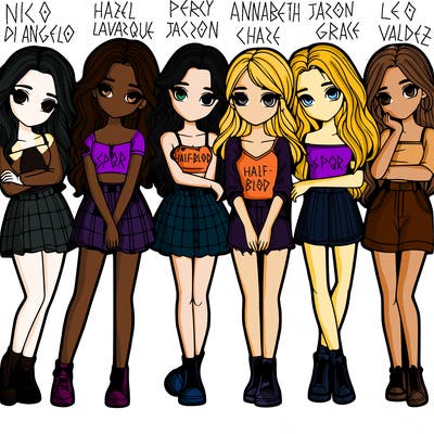 a group of girls realistic