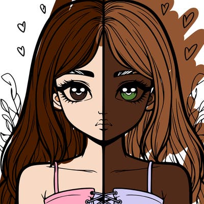 realistic girl split