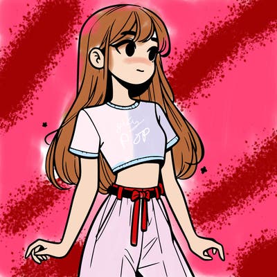 girl in a cute crop top