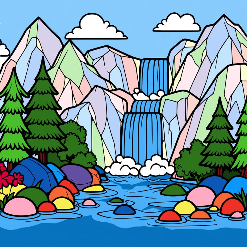 waterfall in mountain