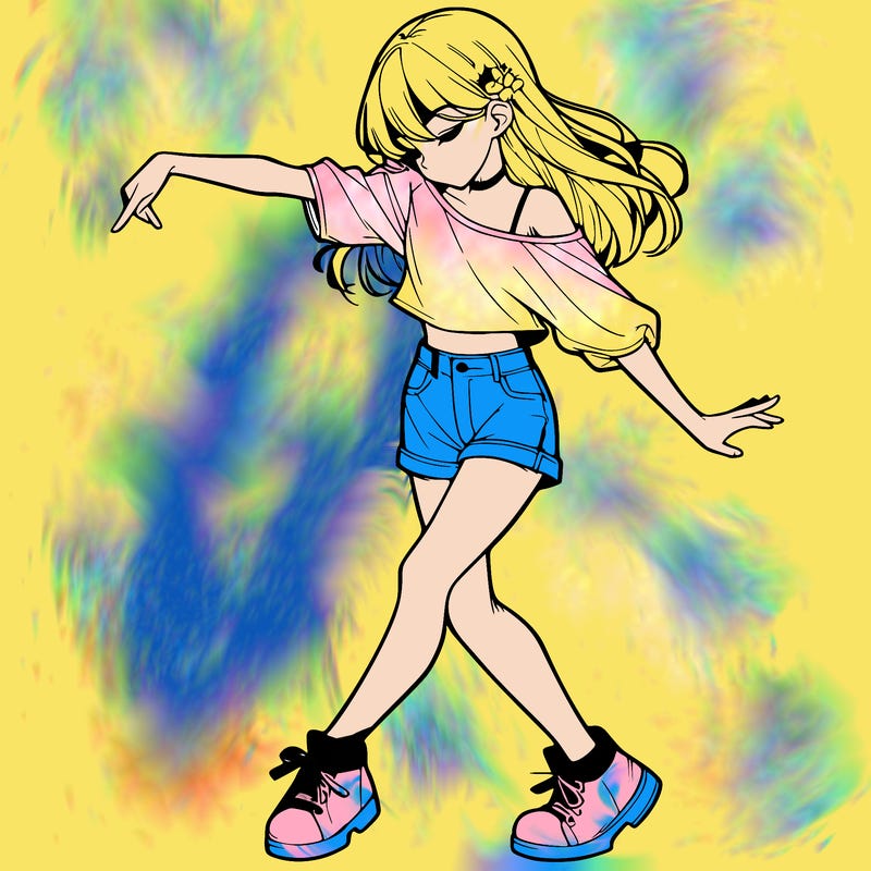 realistic girl danceing