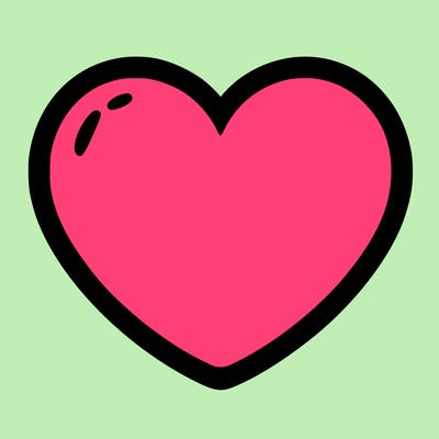 a blank heart