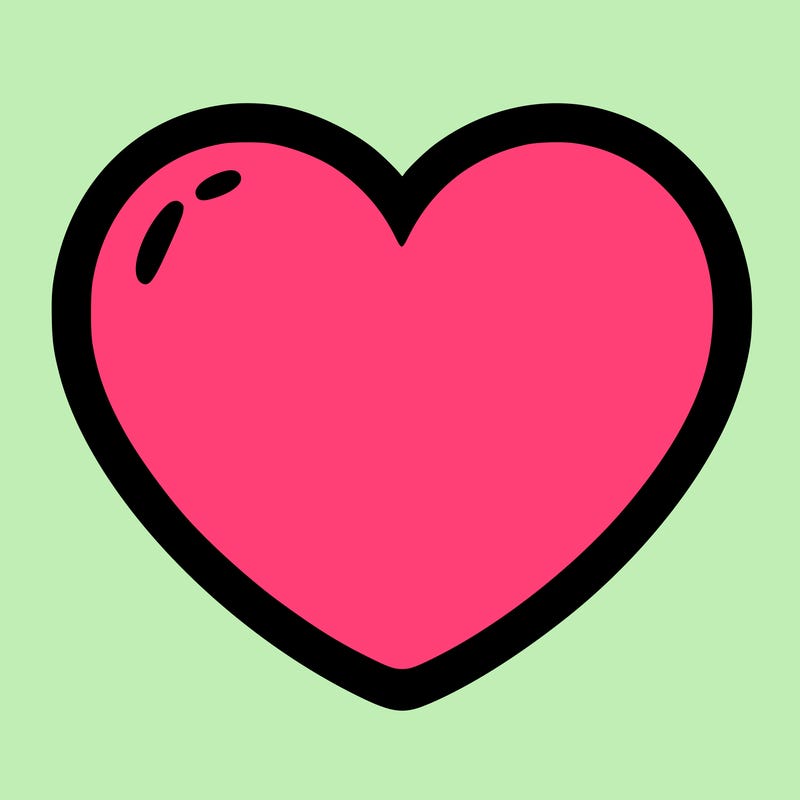 a blank heart