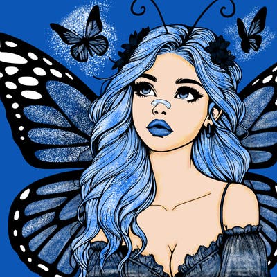 butterfly fairy realistic girl