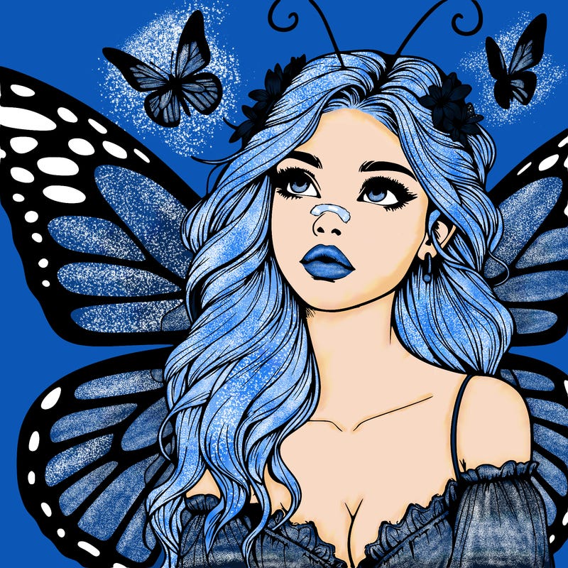 butterfly fairy realistic girl