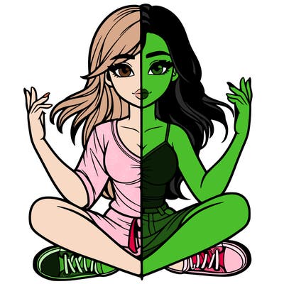 realistic girl split