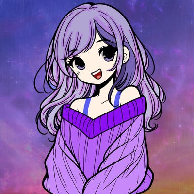 shy pretty girl wearing a sweater that is falling off one shoulder portrait