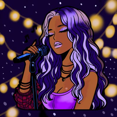 realistic female singer