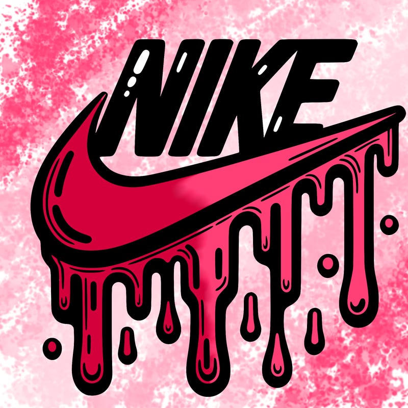 dripping nike logo