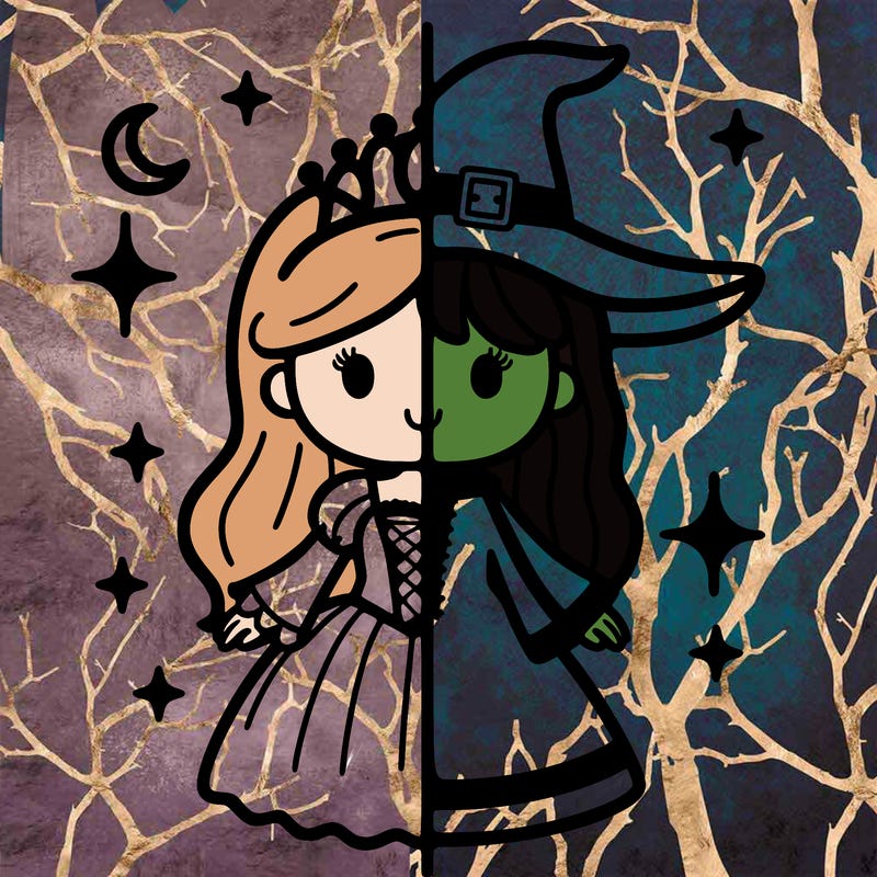 split princess and witch