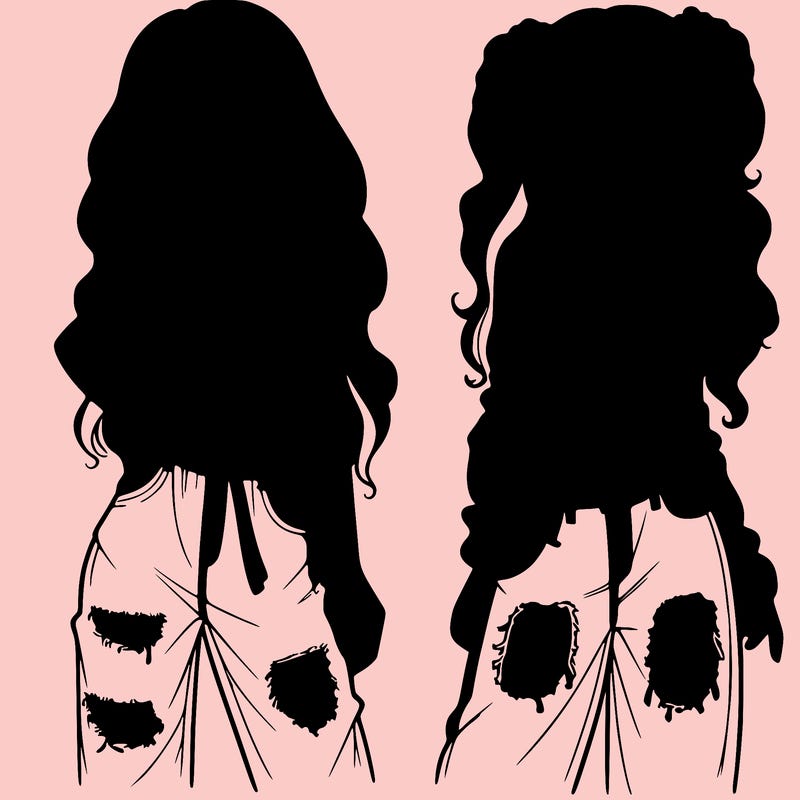 2 girls in crop tops and baggy jeans ripped