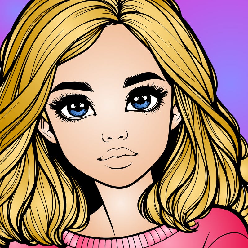 realistic girl whith cute eyes