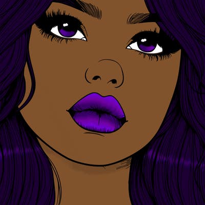 really realistic girl with lips