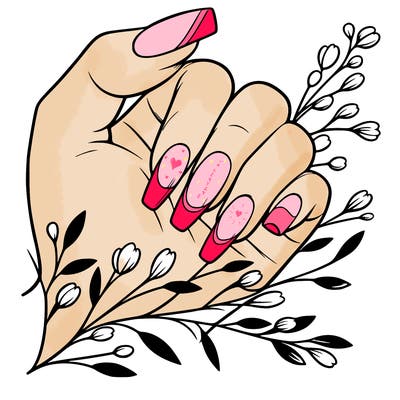 nails with french tip