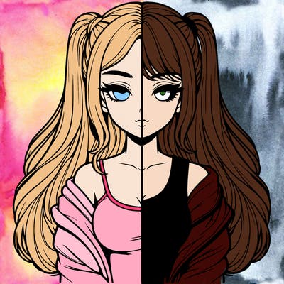 realistic girl split