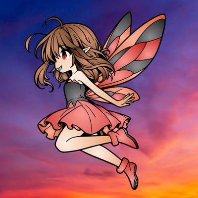 manga fairy flying