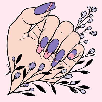 nails with french tip