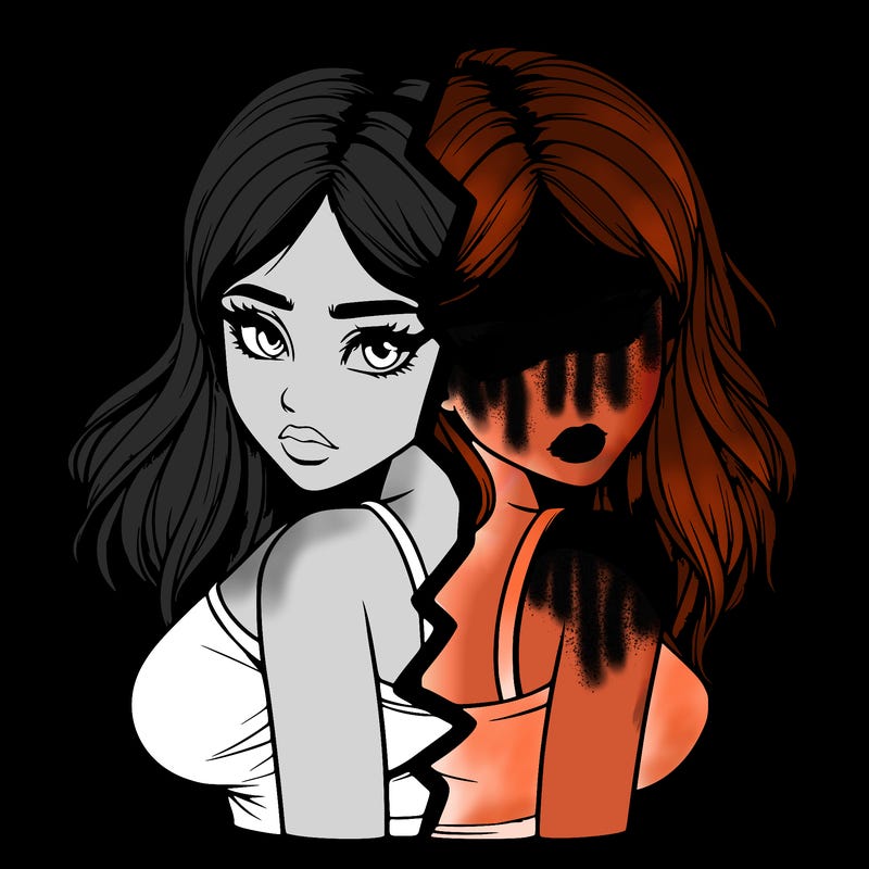 realistic girl split