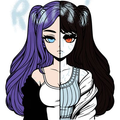 realistic girl split