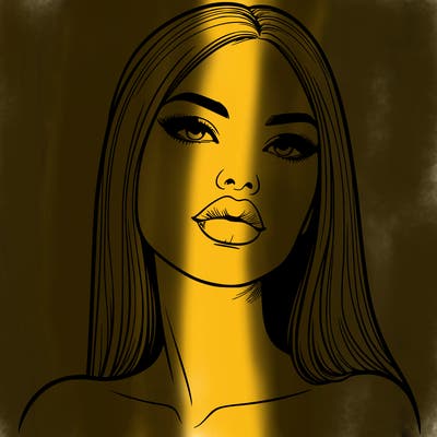 realistic woman with full lips