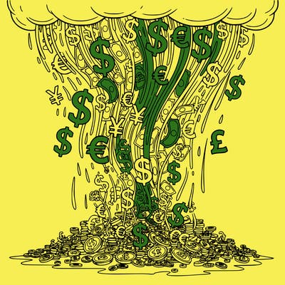 it’s raining money. it’s raining money.