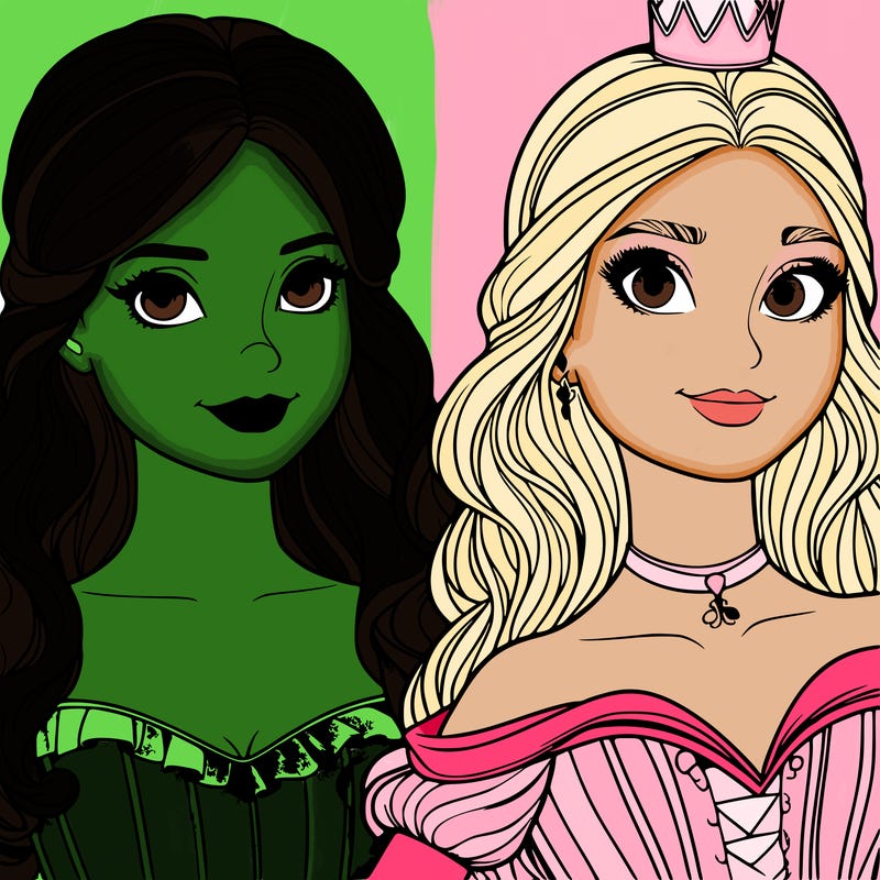 elfaba and glinda realistic girls