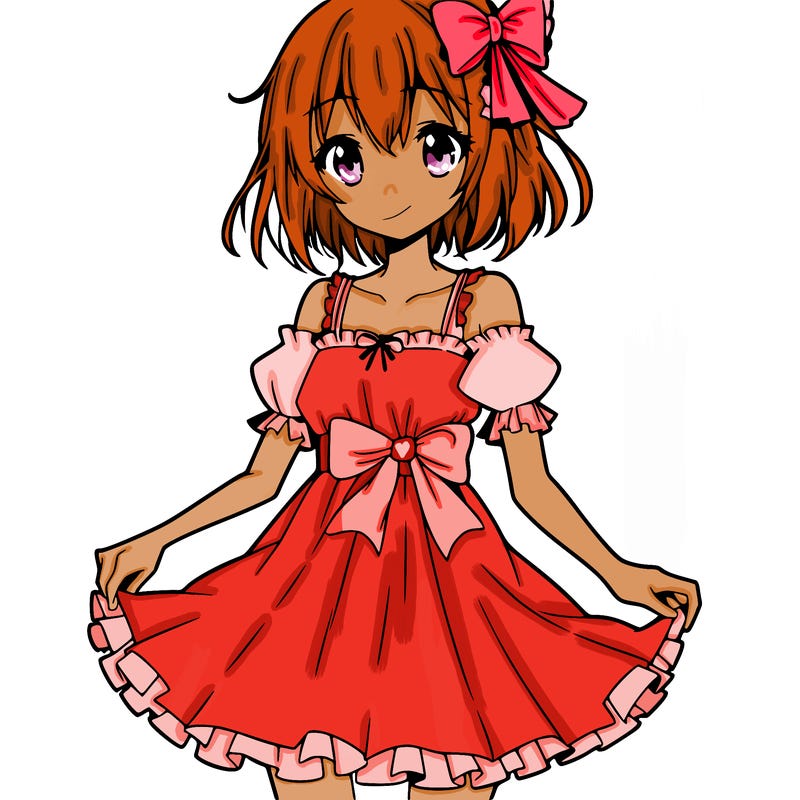 anime girl in dress