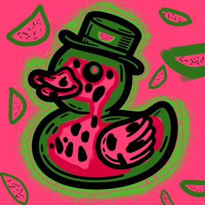 rubber duck with a top hat