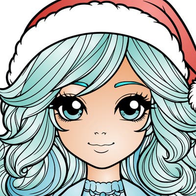 realistic christmas girl