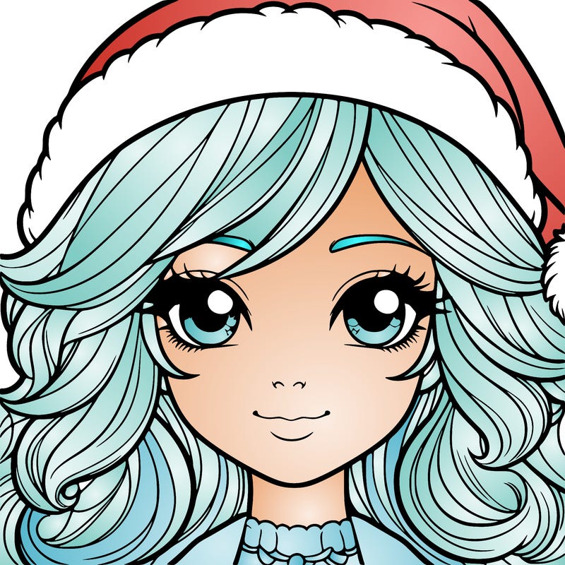 realistic christmas girl