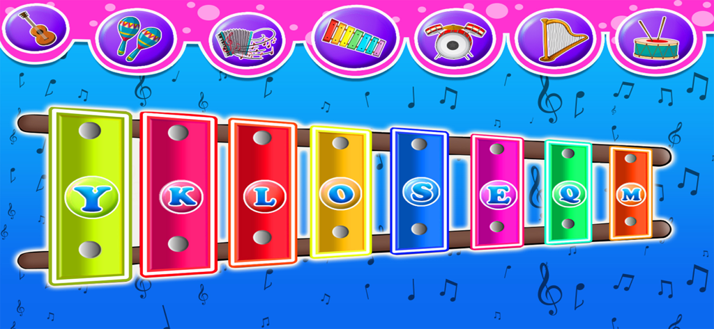 Piano Music & Singing Games - Colorful xylophone interface for kids music learning game