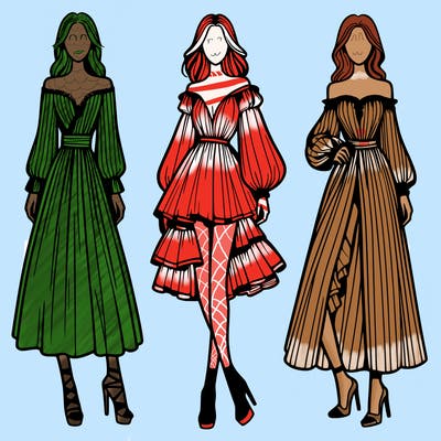 fashion models dresses