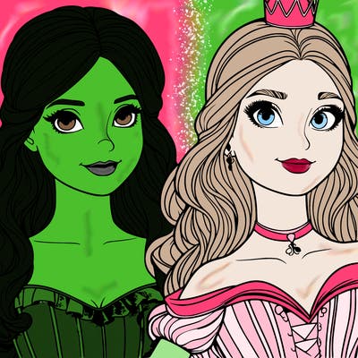 elfaba and glinda realistic girls