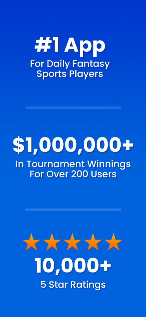 RotoGrinders Daily Fantasy - RotoGrinders app ranking tournament winnings stats and 5 star ratings count