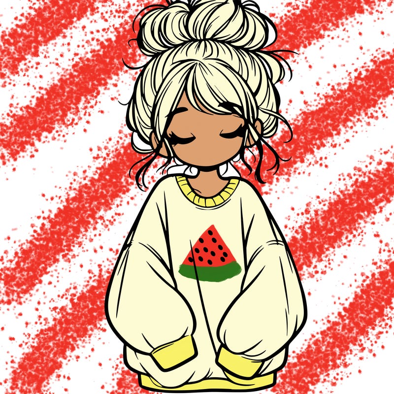 girl with baggy sweatshirt and messy bun