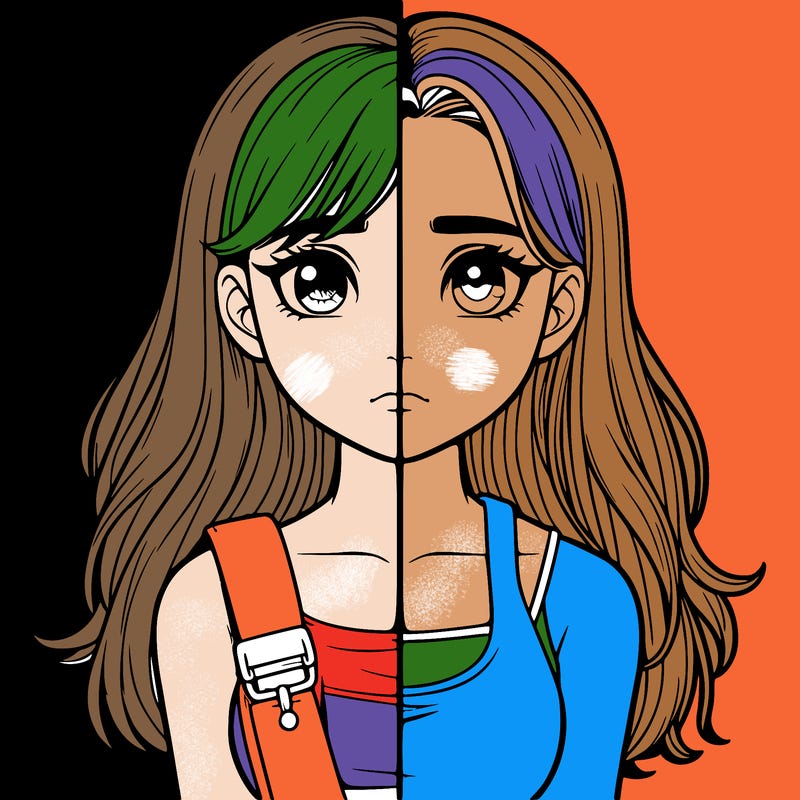 realistic girl split