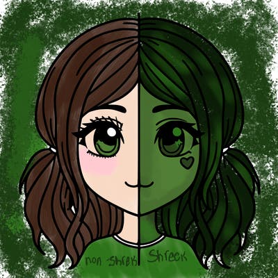 split girl just the face