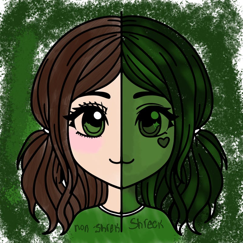 split girl just the face