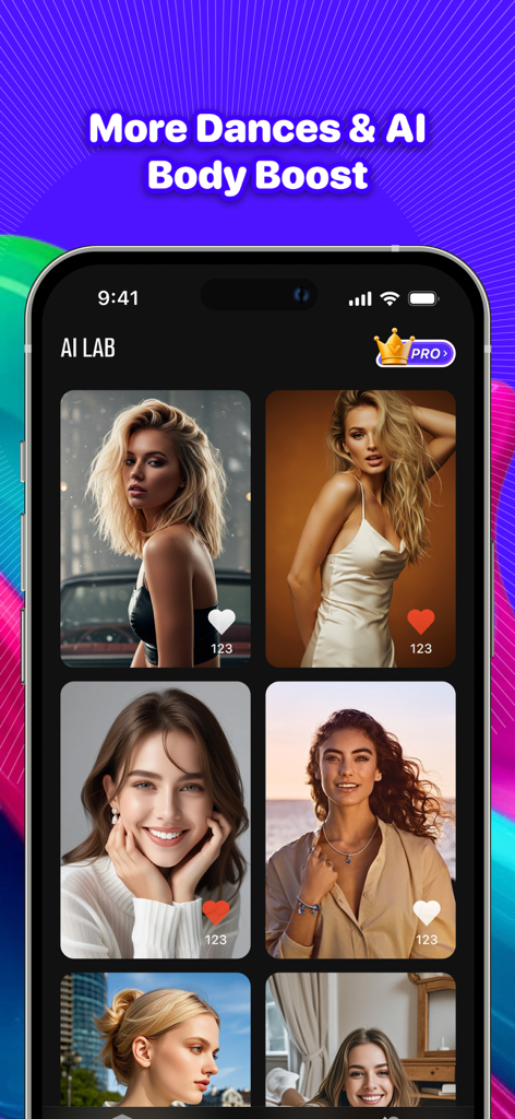 ArtFlow-AI Video Image Maker - ArtFlow AI Lab interface featuring high quality AI generated female portraits