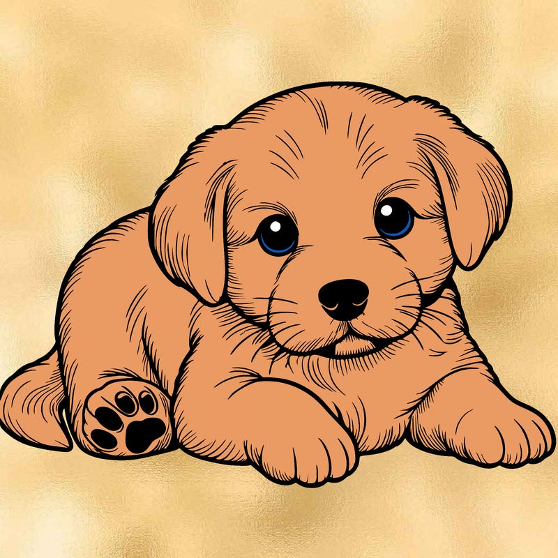 a cute realistic puppy