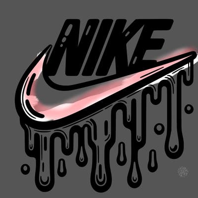 dripping nike logo
